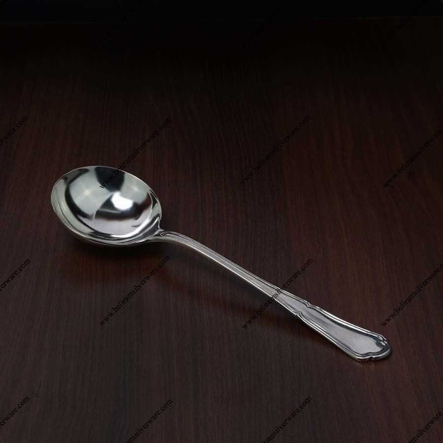 Linear Design Silver Ladle