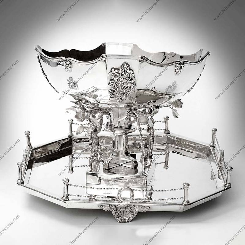 Floral Designer Silver Bowl Centerpiece