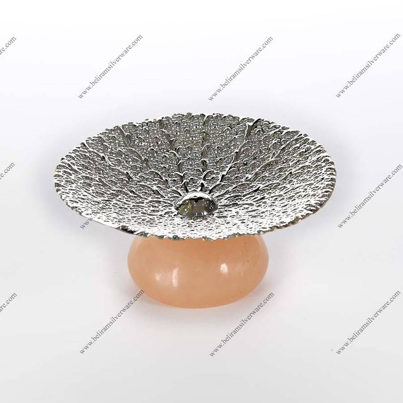Textured Interior Silver Bowl