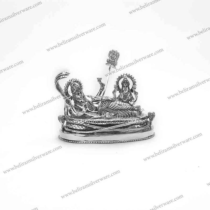 Vishnu Lakshmi Silver Murti
