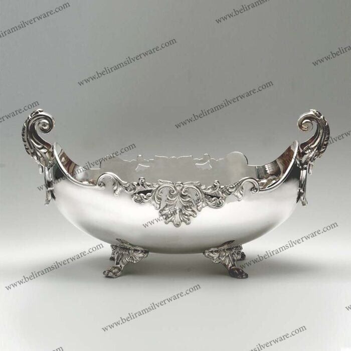 工芸品 belirams Antique Silver Plated Antique Silver Bowl Centerpiece - Beliram Silverware