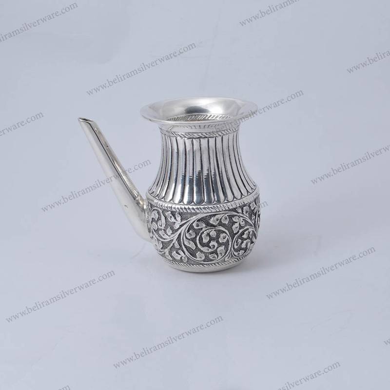 Fluted Nakshi Design Silver Lota