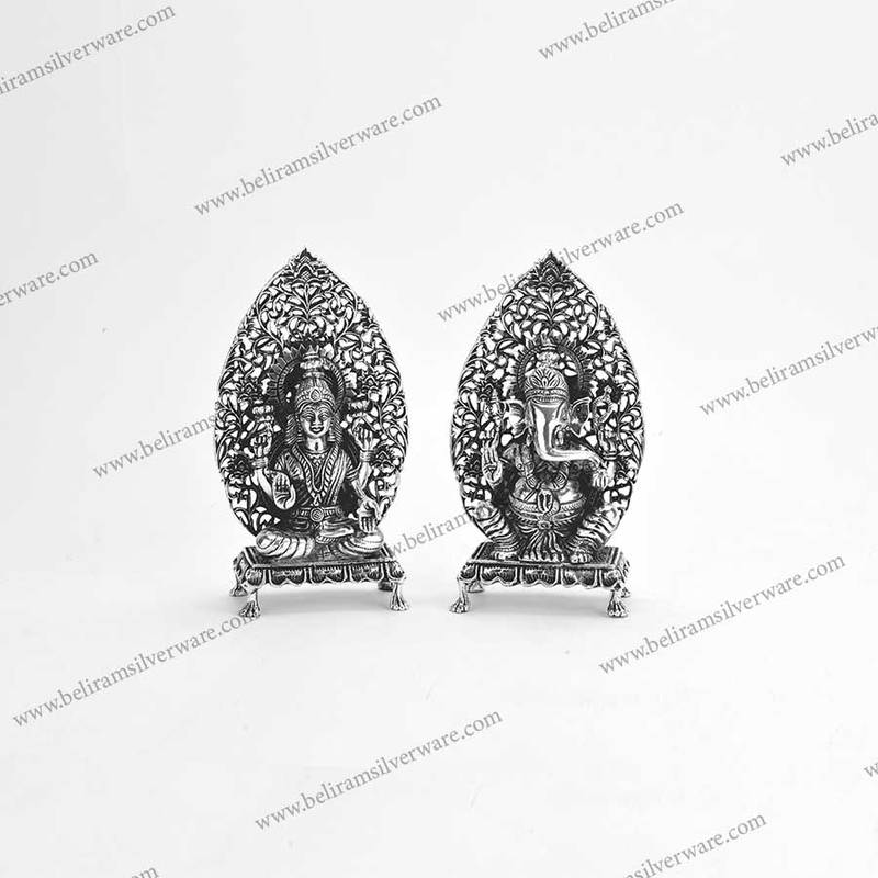 Nakshi Silver Lakshmi Ganesha Murti