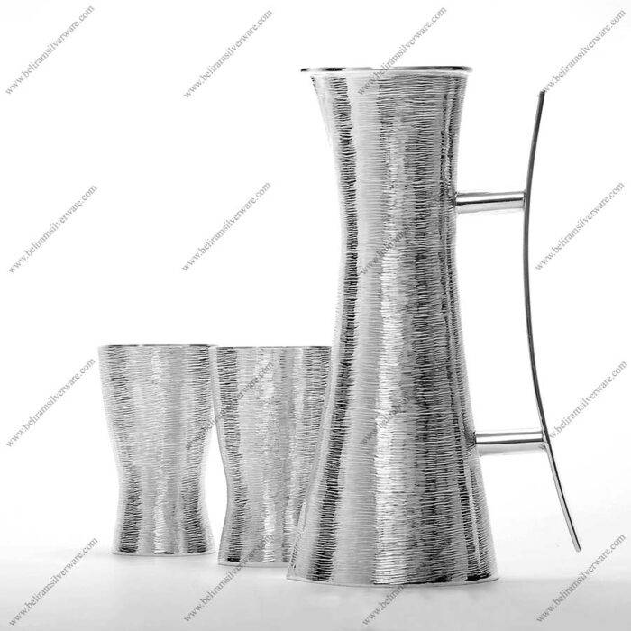 Textured Modern Silver Jug Set - Beliram Silverware