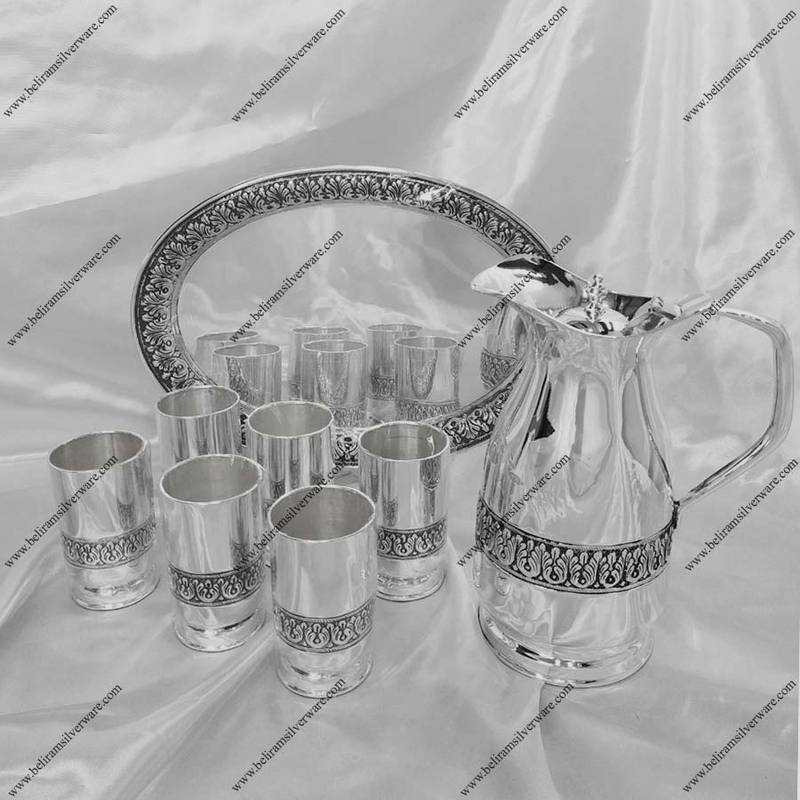 Leaf Acanthus Silver Jug Set